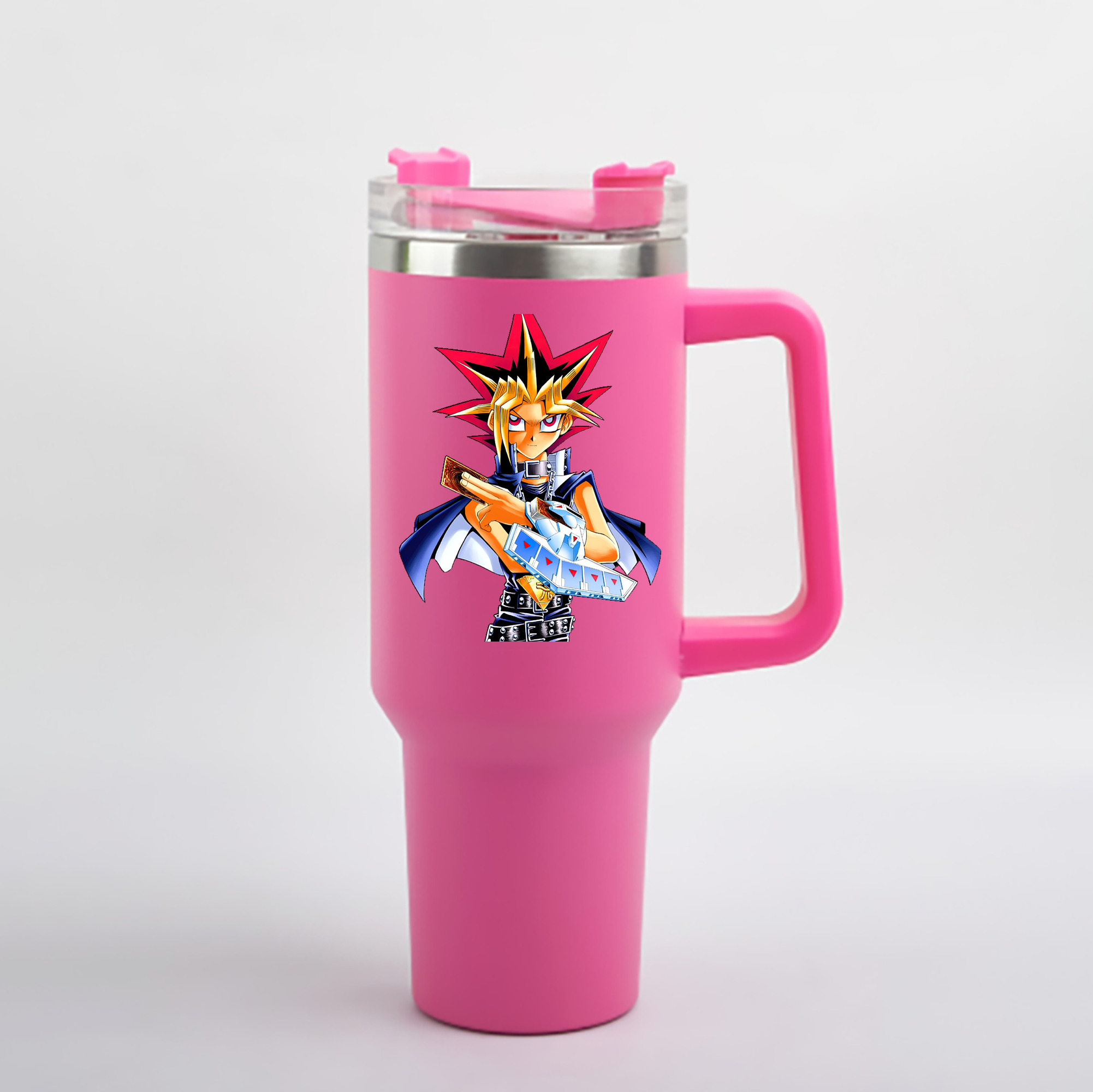 （画像用） 遊☆戯☆王 Yu-Gi-Oh! 1200mL車用タンブラー - クリスタルステッカー（プラスチックストロー付き）